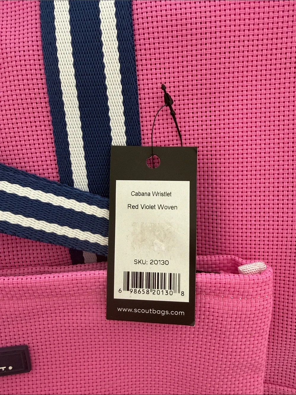 Scout Pink Roadtripper goat & Cabana wristlet